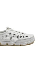 Imagine Mocasini decupați damă albi din piele naturală RIK49956-80