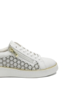 Imagine Pantofi sport damă alb cu auriu, din piele naturală REMD2E03-80