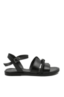 Imagine Sandale joase cu strasuri, negre, din piele naturală MIR221