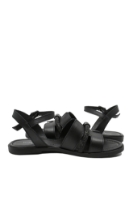 Imagine Sandale joase cu strasuri, negre, din piele naturală MIR221