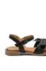 Imagine Sandale plate cu fundă, negre, din piele naturală MIR414