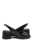 Imagine Sandale office din piele naturală, negre cu accente aurii MIR9620