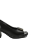 Imagine Sandale office din piele naturală, negre cu accente aurii MIR9620