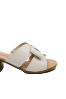 Imagine Saboți damă bej, cu fundiță, din piele naturală REMR8759-60