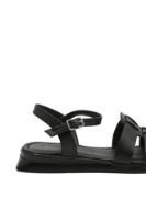 Imagine Sandale casual damă joase, negre, din piele naturală MIR80