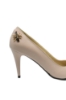 Imagine Pantofi stiletto din piele naturală, nude cu albinuță aurie SORA49