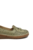 Imagine Mocasini cu fundiță, verde scorpion din piele naturală GOR04158