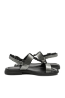 Imagine Sandale plate black silver din piele naturală OTR60002