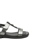 Imagine Sandale plate black silver din piele naturală OTR60002