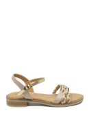 Imagine Sandale casual bej din piele naturală, cu protecție antișoc OTR70409