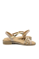 Imagine Sandale casual bej din piele naturală, cu protecție antișoc OTR70409