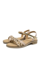 Imagine Sandale casual bej din piele naturală, cu protecție antișoc OTR70409