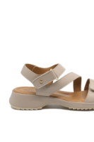 Imagine Sandale casual bej din piele naturală, cu barete reglabile OTR70447