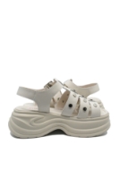 Imagine Sandale cu platformă bej deschis din piele naturală OTR40002