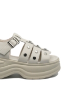 Imagine Sandale cu platformă bej deschis din piele naturală OTR40002