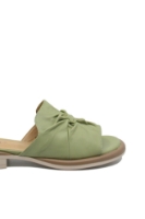 Imagine Saboți plați damă verde salvie, din piele naturală OTR60003