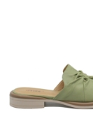 Imagine Saboți plați damă verde salvie, din piele naturală OTR60003