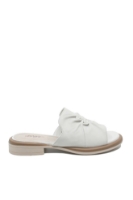 Imagine Saboți plați damă albi din piele naturală OTR60003