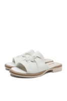 Imagine Saboți plați damă albi din piele naturală OTR60003