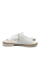 Imagine Saboți plați damă albi din piele naturală OTR60003