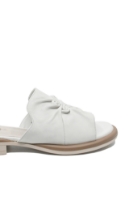 Imagine Saboți plați damă albi din piele naturală OTR60003