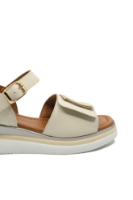 Imagine Sandale joase wedge bej din piele naturală MIR0010