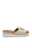Imagine Saboți wedge damă bej din piele naturală MIR0001