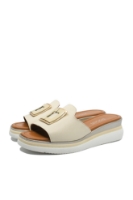 Imagine Saboți wedge damă bej din piele naturală MIR0001
