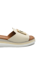 Imagine Saboți wedge damă bej din piele naturală MIR0001