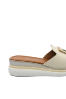 Imagine Saboți wedge damă bej din piele naturală MIR0001