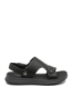 Imagine Sandale comode bărbați negre din piele naturală FNXY3515