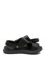 Imagine Sandale comode bărbați negre din piele naturală FNXY3515