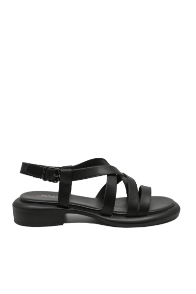 Imagine Sandale joase cu barete subțiri, negre din piele naturală OTR60018