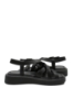 Imagine Sandale casual cu curelușe și catarame, negre din piele naturală OTR60005