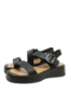 Imagine Sandale casual cu platformă negre din piele naturală OTR60006