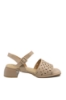 Imagine Sandale casual damă bej apricot din piele naturală OTR60001