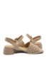 Imagine Sandale casual damă bej apricot din piele naturală OTR60001
