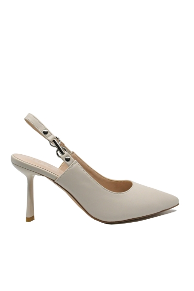 Imagine Pantofi de ocazie decupați bej apricot, din piele naturală OTR360038