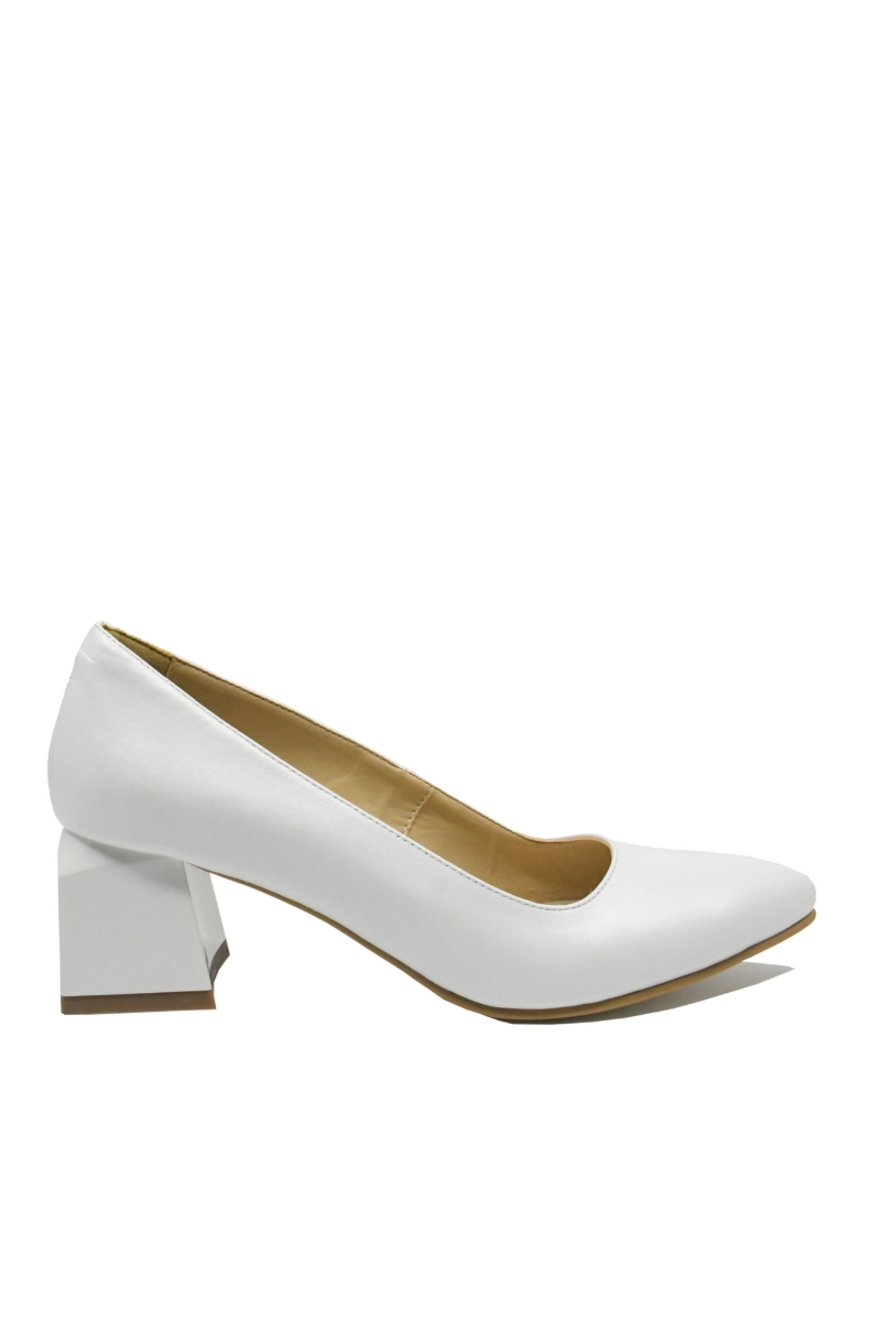 Imagine Pantofi eleganți din piele naturală, alb sidefat SORA36