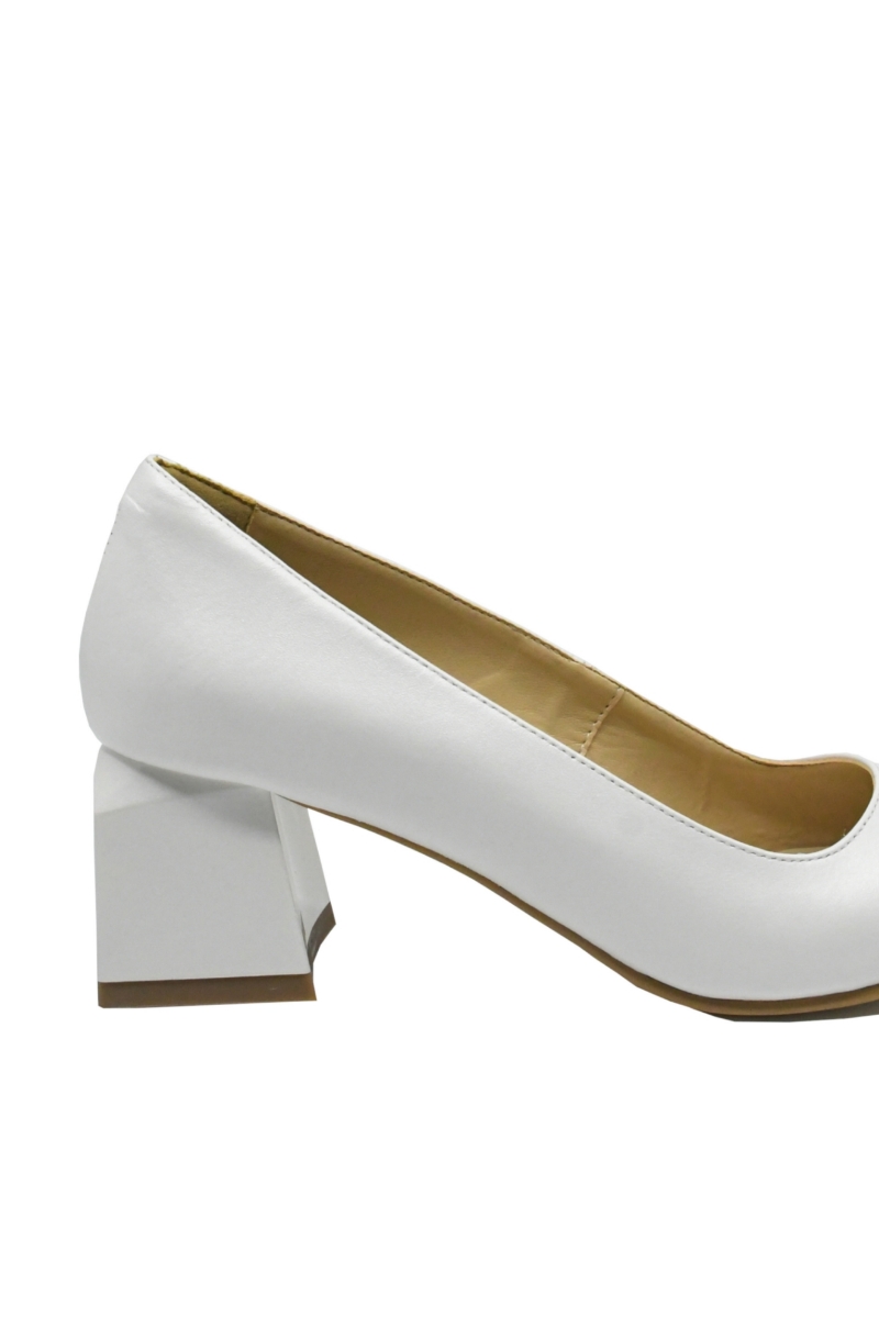 Imagine Pantofi eleganți din piele naturală, alb sidefat SORA36