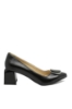 Imagine Pantofi eleganți negri din piele naturală, cu aplicație decorativă SORA33