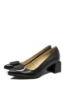 Imagine Pantofi eleganți negri din piele naturală, cu aplicație decorativă SORA33