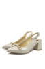 Imagine Pantofi decupați eleganți bej sidefat, din piele naturală SORD22