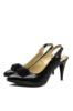 Imagine Pantofi stiletto decupați negri din piele naturală SORD21