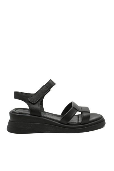 Imagine Sandale damă casual negre, din piele naturală GOR1123