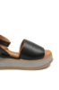 Imagine Sandale cu platformă și baretă pe gleznă, negre din piele naturală GOR2410