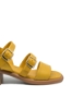 Imagine Sandale galbene din piele naturală, cu catarame decorative GOR317