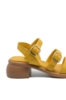 Imagine Sandale galbene din piele naturală, cu catarame decorative GOR317