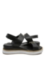 Imagine Sandale cu catarame, negre din piele naturală GOR2511