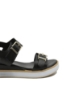 Imagine Sandale cu catarame, negre din piele naturală GOR2511